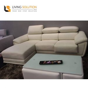 6039 L Shape Leather Sofa Singapore