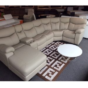 Aries Corner Full Italy Leather Sofa Singapore