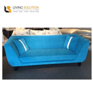 Lena 3 Seater Fabric Sofa with Solid Nyatoh Wood Structure Singapore