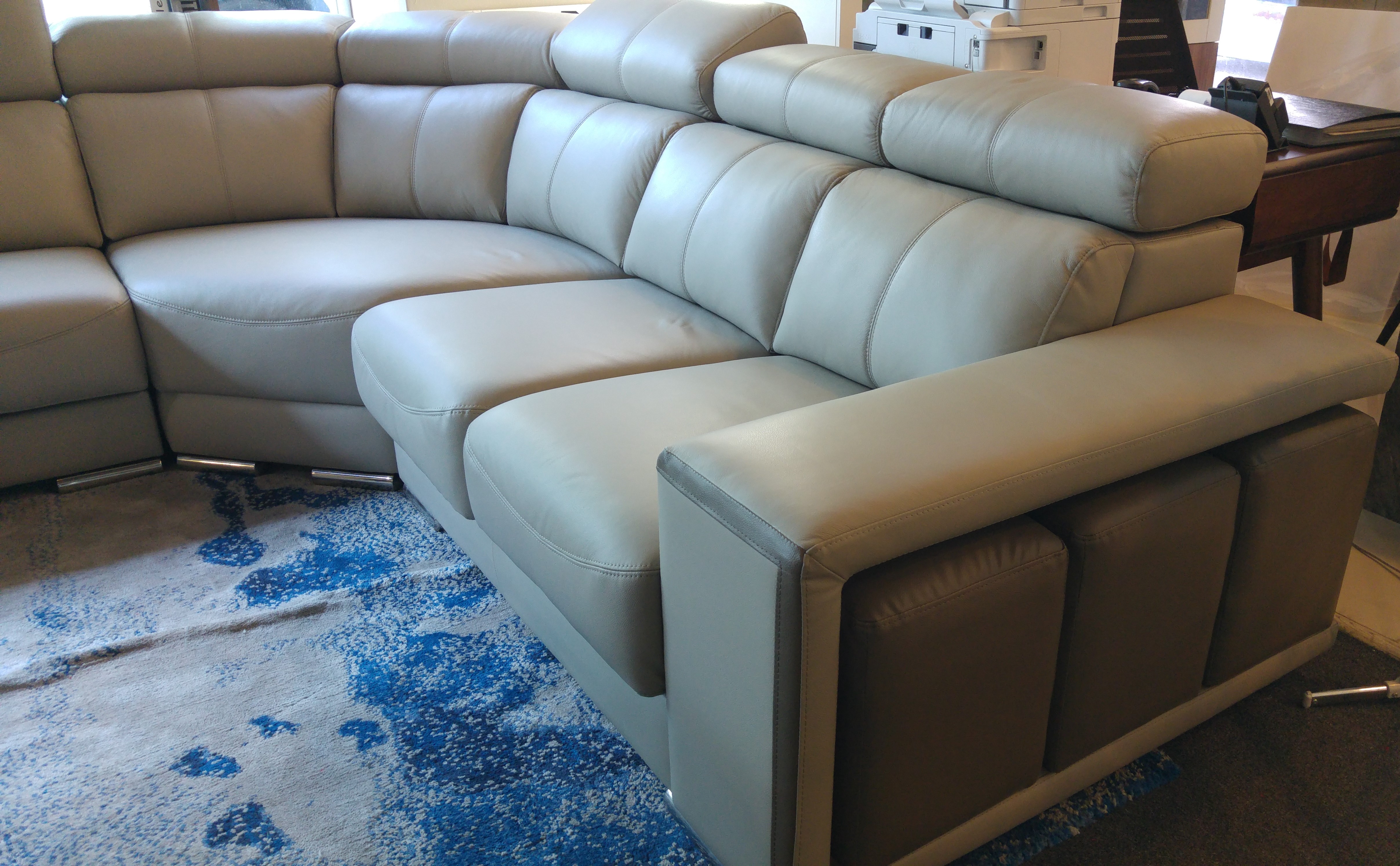 Tiffab II Half Leather Corner Sofa 4 Tiffab II Half Leather Corner Sofa