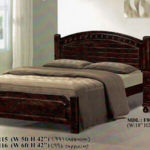 Ciro Solid Rubber Wood Bed