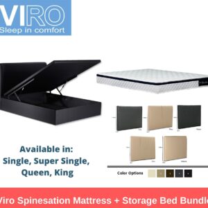 Viro Spinestation Inner Spring Mattress with Storage Bedframe
