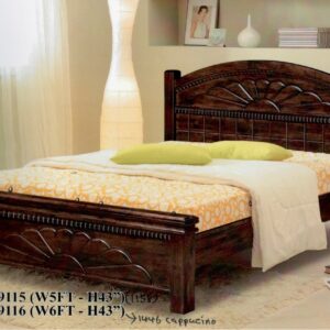 Zoek Solid Rubber Wood Bed