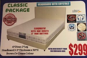Bed Frame with High Density Foam Mattress Package
