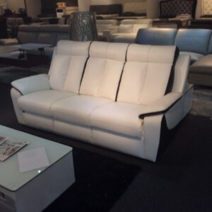 Malmo High Back Half Leather Sofa