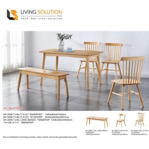 Matt Wooden Dining Table or Set