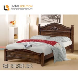 Rori Solid Rubber Wood Bed Frame