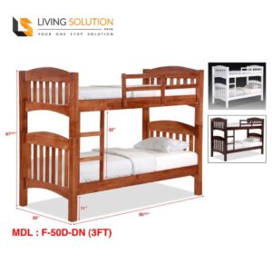 Zin Wooden Double Decker Bed