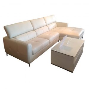 Attis L Shape Mastrotto Italia Half Leather Sofa