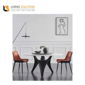 Askar Round Sintered Stone Dining Table