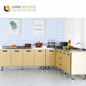 Acrylic Door Wooden Structure Kitchen Cabinet