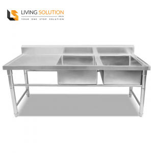 Stainless Steel Kitchen Work Table with Sink