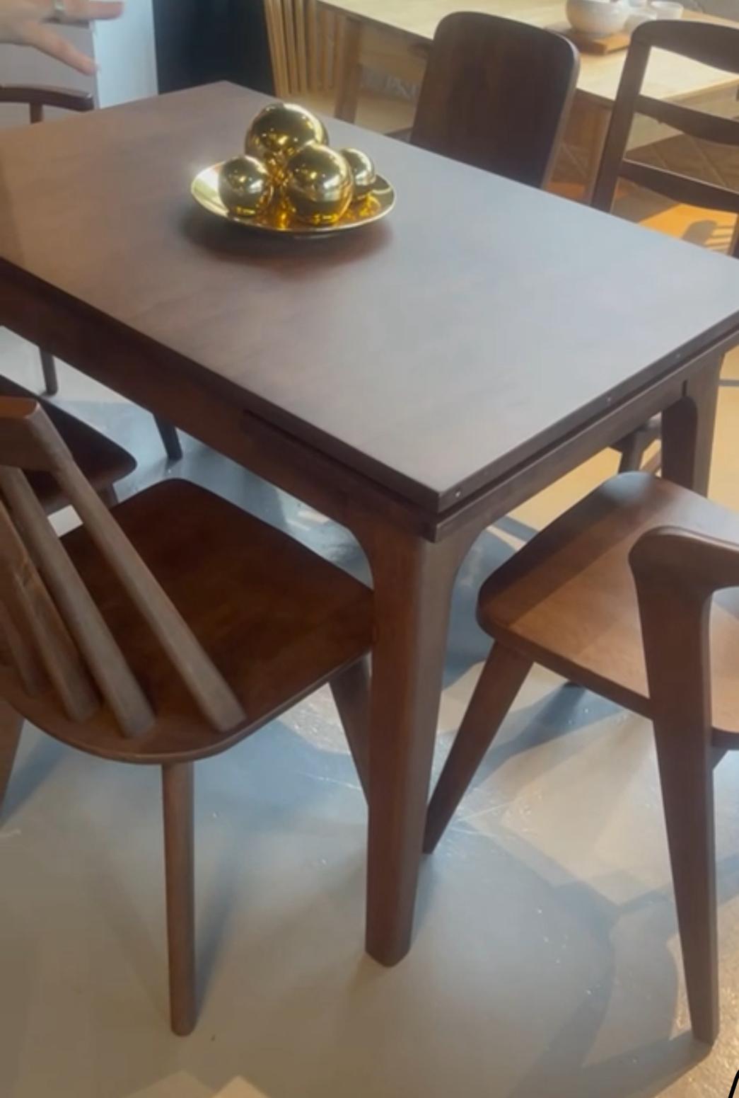 Wood Extendable Dining Table Set 2