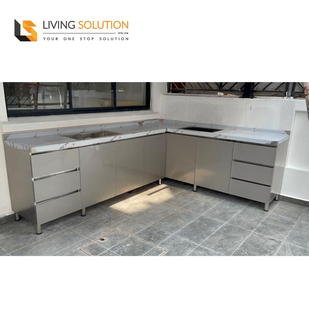 05 Customised Modular Handleless Stainless Steel Kitchen Cabinet 05 Customised Modular Handleless Stainless Steel Kitchen Cabinet