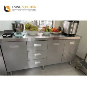 160cm Stainless Steel Kitchen Cabinet Furniture