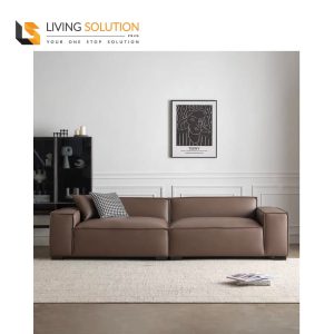 Aiden Half Cow Hide Leather Sofa