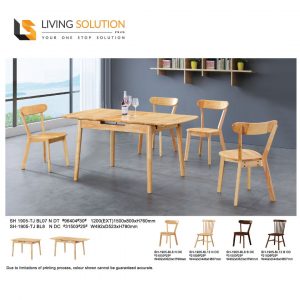 Bric Wooden Extendable Dining Table or Set