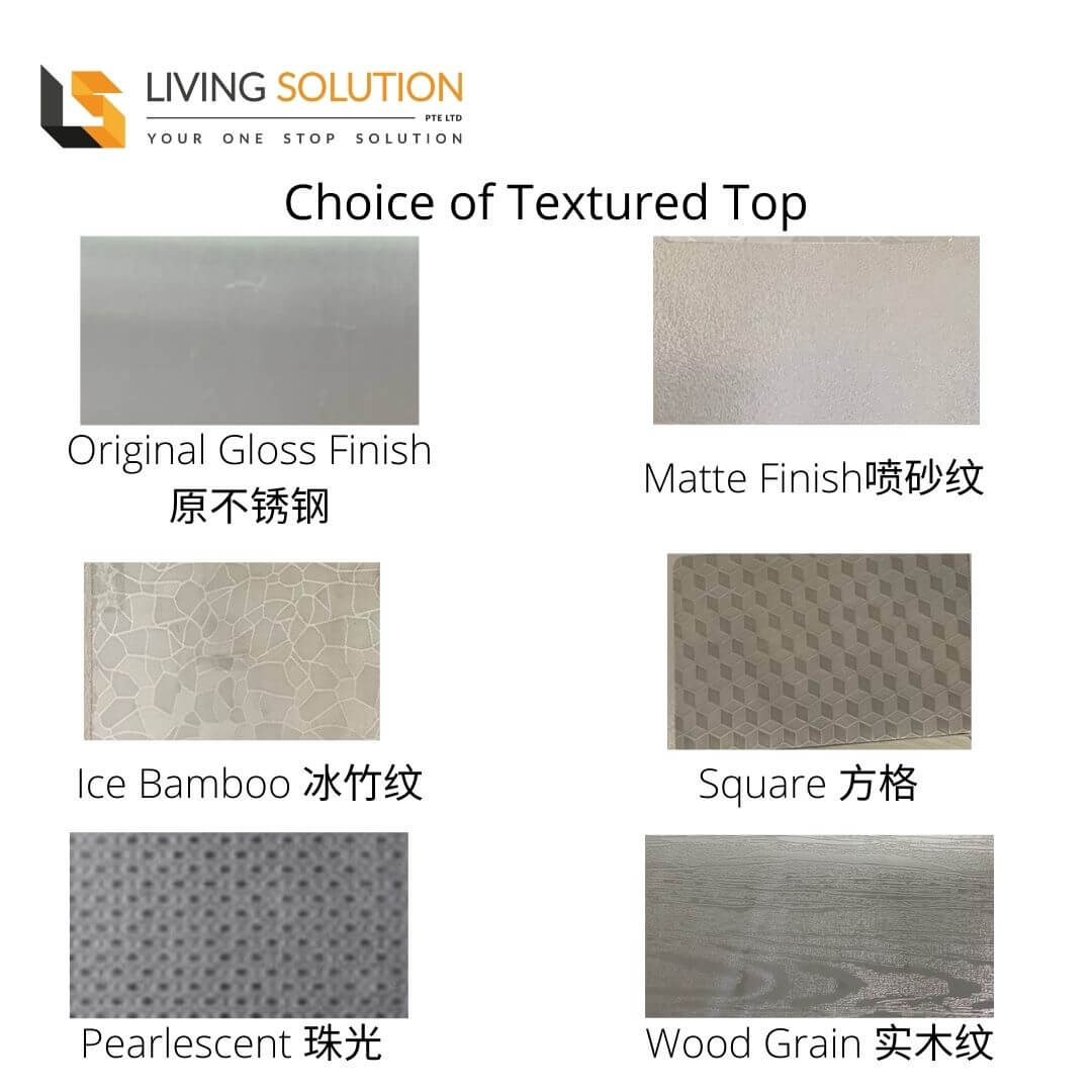 Choice of Stainless Steel Top