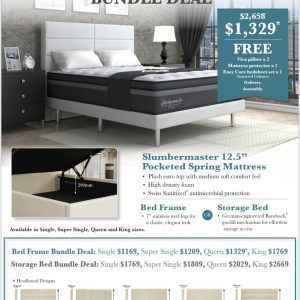 Maxcoil Slumbermaster Bed and Mattress Package