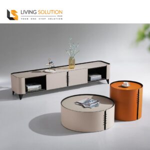 Jek Sintered Stone Top Coffee Table and TV Console