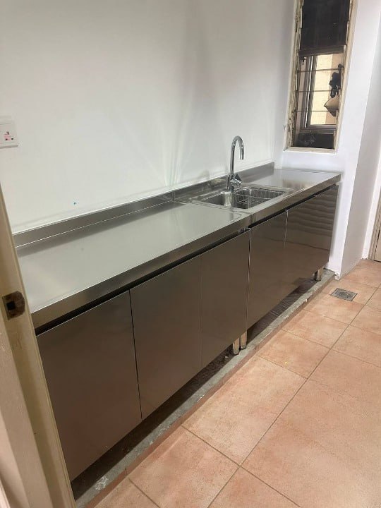 06 Customised Modular Handleless Stainless Steel Kitchen Cabinet Modular Handleless Stainless Steel Kitchen Cabinet