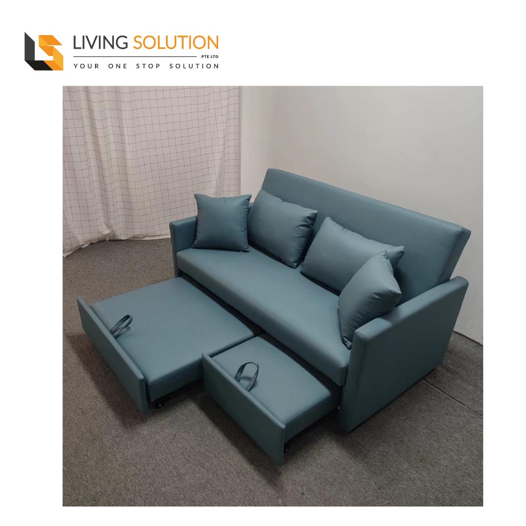 Hagen Sofa Bed (6) Hagen Fabric Pull Out Sofa Bed Singapore