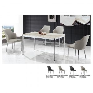 Yelo Cultured Marble Dining Table Set