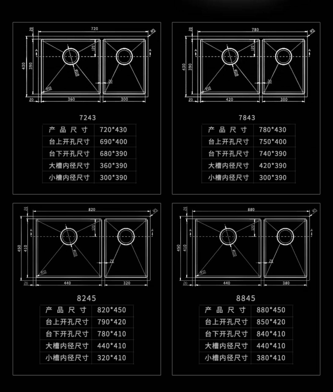 Liso Stainless Steel Kitchen Sink Double Sink - measurement of Liso Stainless Steel Kitchen Sink Double Sink