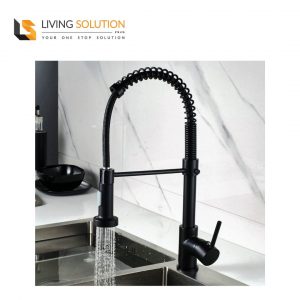 Copper Black Pull Out Kitchen Sink Tap