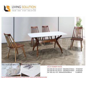 Ruvi Sintered Stone Top Wooden Dining Table or Set