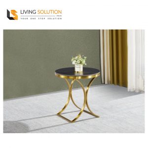 Jara Sintered Stone Top Bedside Table Side Table
