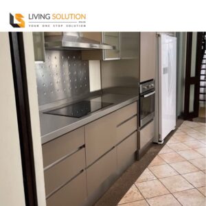 Customised Modular 304 Stainless Steel Kitchen Cabinet (price per metre)