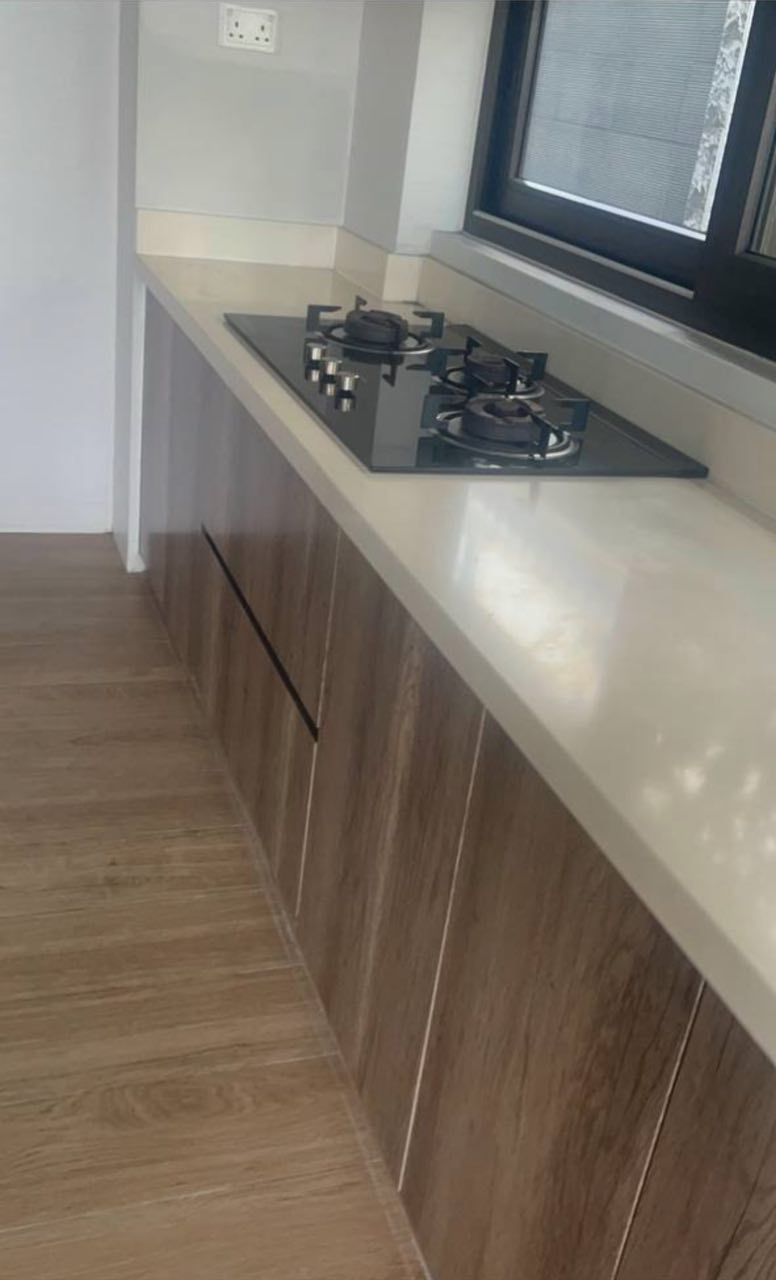 Premium Customised Modular Stainless Steel Kitchen Cabinet Sintered Stone or Quartz Top- Premium Customised Modular Stainless Steel Kitchen Cabinet Sintered Stone or Quartz Top