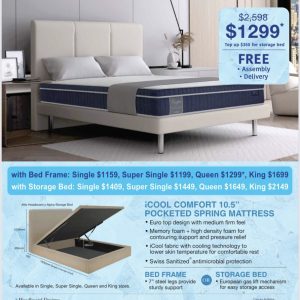 Viro iCOOL Mattress Storage Bed Frame Package