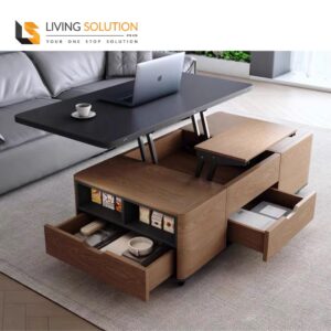Dawi Multi Functional Lift Top Coffee Table Black Walnut