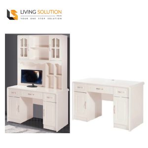 Lari 120cm Study Table with Open Shelving and Compartment
