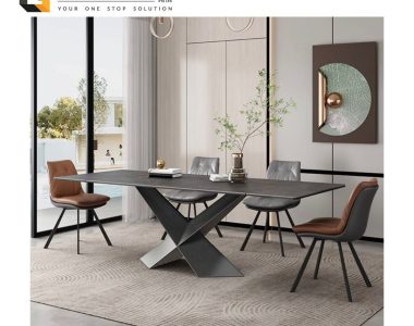 Aris Sintered Stone Side Extension Dining Table