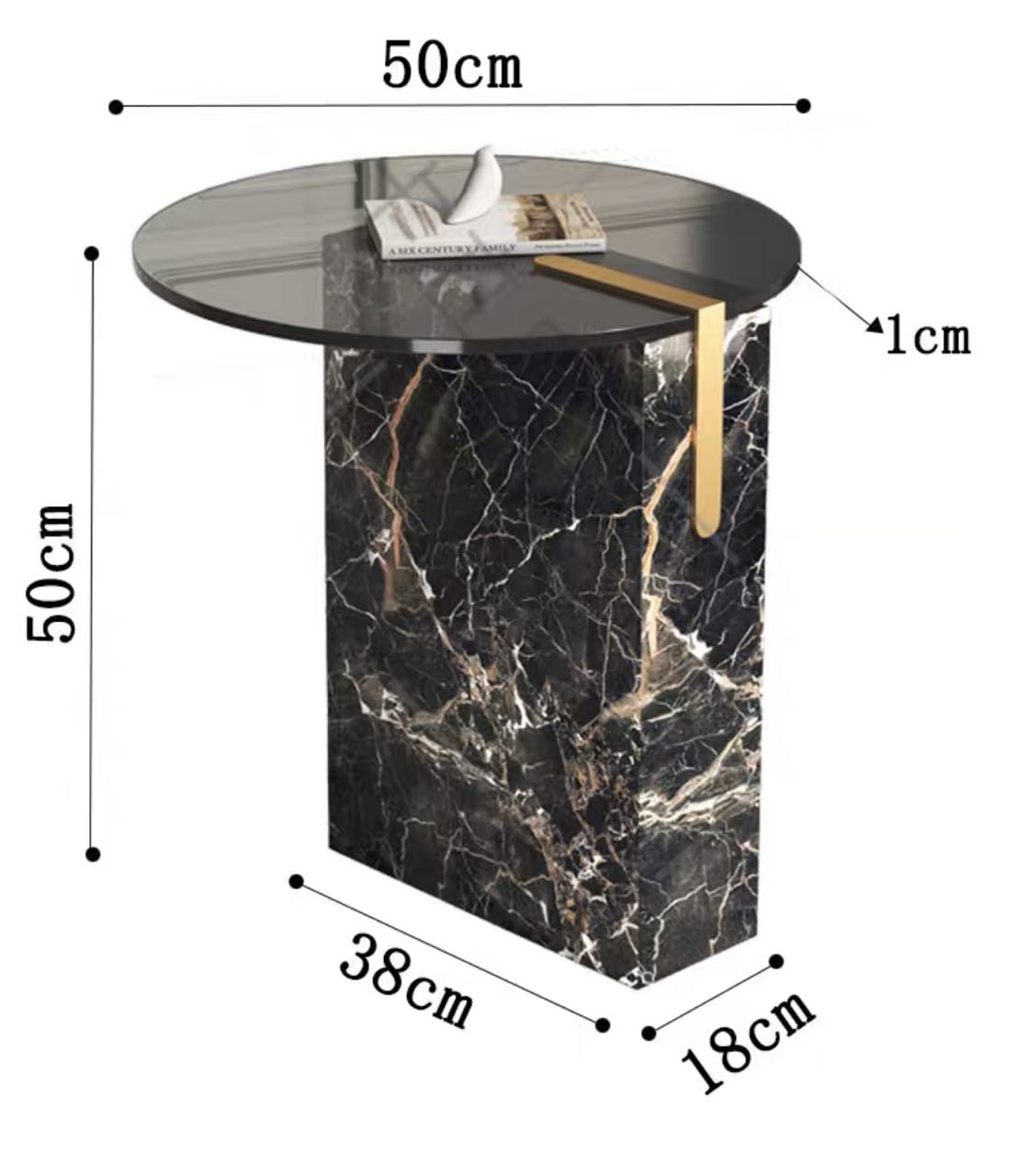 Ana Tempered Glass Marble Base Side Table Bedside Table 1 Ana Tempered Glass Marble Base Side Table Bedside Table