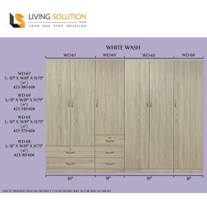 Viki Open Door Wardrobe White Wash