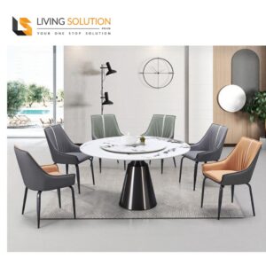 Globis II Round Sintered Stone Dining Table