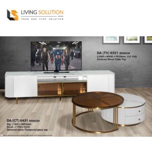 Debi Sintered Stone Top Coffee Table TV Console