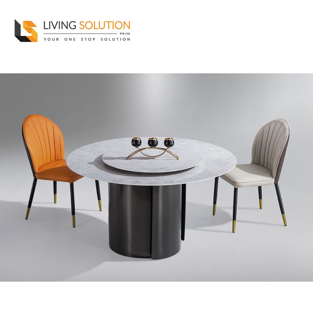 Jayden Round Sintered Stone Dining Table Jayden Round Sintered Stone Dining Table