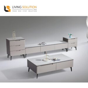 Morn Sintered Stone Top Coffee Table and TV Console