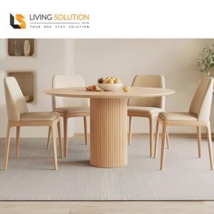 Alder Round Wooden Dining Table