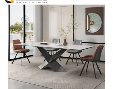 Aris Sintered Stone Extendable Dining Table for small home in Singapre