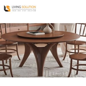 Askar Round Wooden Dining Table