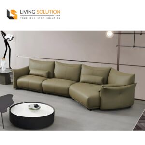 Joanna Curve Leather Sofa