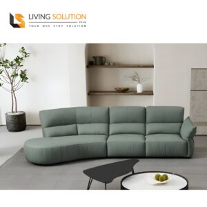 Oliva Curve Leather Sofa