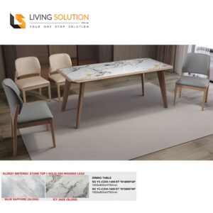 Tika Sintered Stone Top Wooden Dining Table