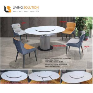 Uni Marble Extendable Dining Table